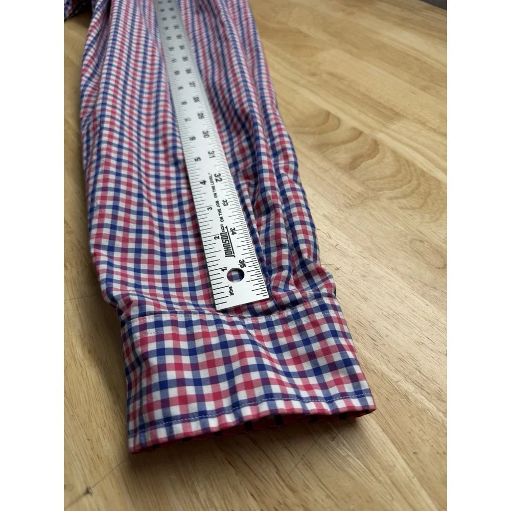 Polo Ralph Lauren Red White Blue Check Button Down Shirt 3XLT Tall Men Preppy